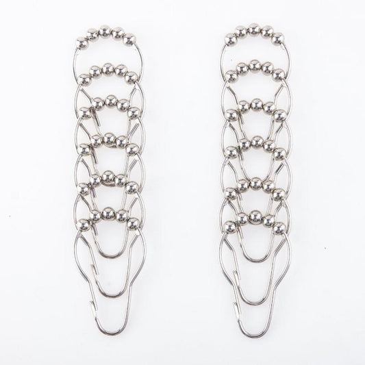 Set Of 12 Colorful Shower Curtain Hooks Rings