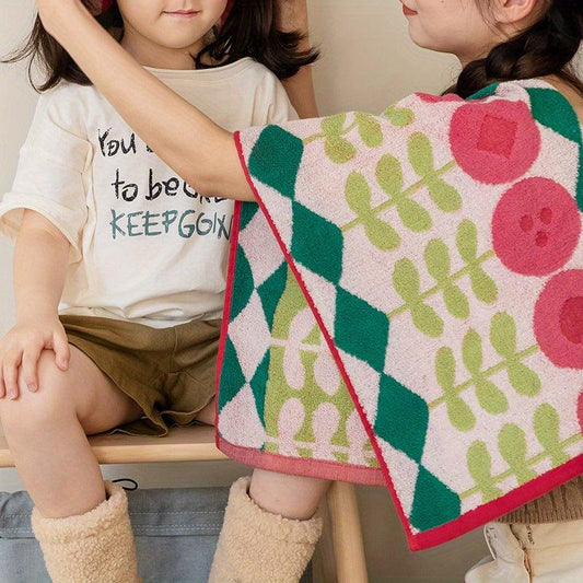Flower Pattern Bath Towel Cotton Towel Soft Towel