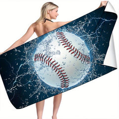 Ball Pattern Beach Towel Quick Drying Soft Absorbent Beach Towel