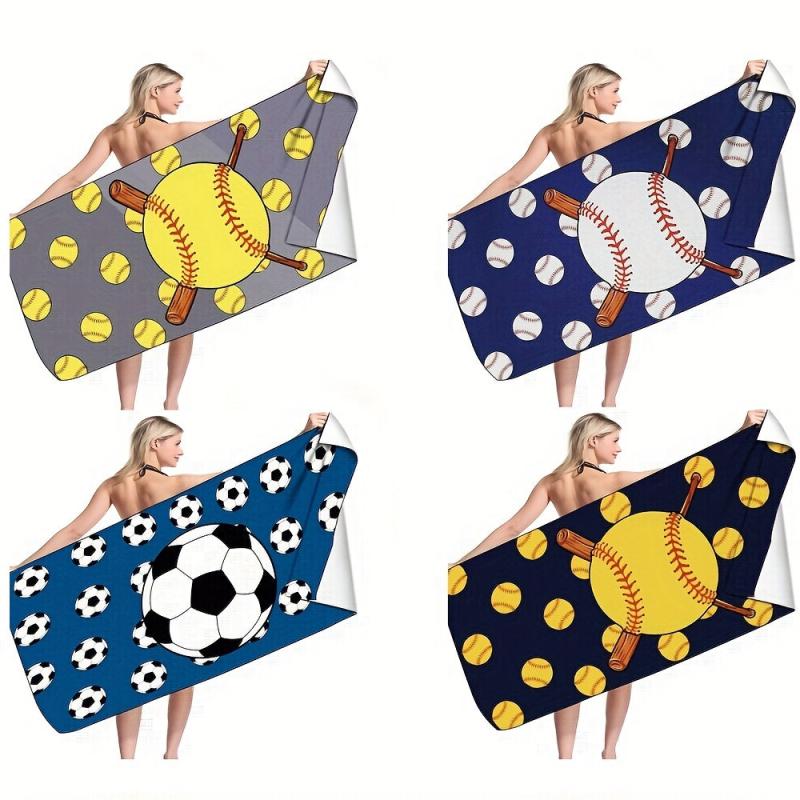 Ball Pattern Beach Towel Quick Drying Soft Absorbent Beach Towel