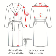 Soft Striped Bathrobe with Hooded Design