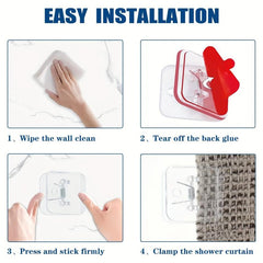 10PC Acrylic Snack Sealing Clip Self adhesive Small Square Cli