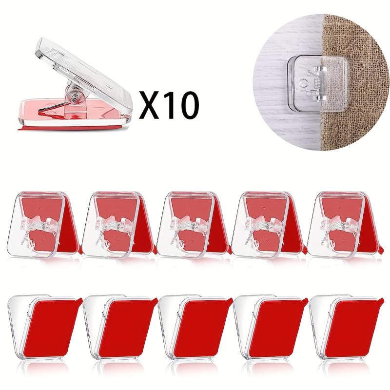 10PC Acrylic Snack Sealing Clip Self adhesive Small Square Cli
