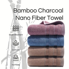 Bamboo Fiber Hand Towel Soft Skin-Friendly Face Towel Plain Absorbent Towel