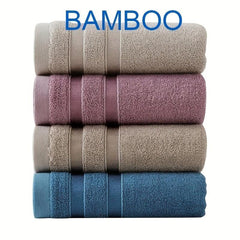 Bamboo Fiber Hand Towel Soft Skin-Friendly Face Towel Plain Absorbent Towel