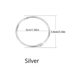 10pcs Metal Round Shower Curtain Hook Ring Extra Thick Bathroom Hook
