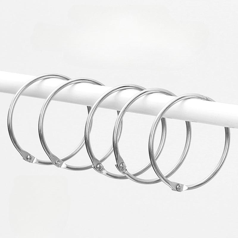 10pcs Metal Round Shower Curtain Hook Ring Extra Thick Bathroom Hook