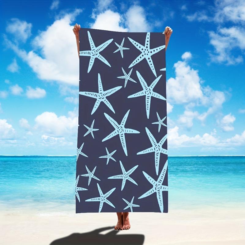 Microfiber Starfish Beach Towel Oversized Absorbent Bath Towel