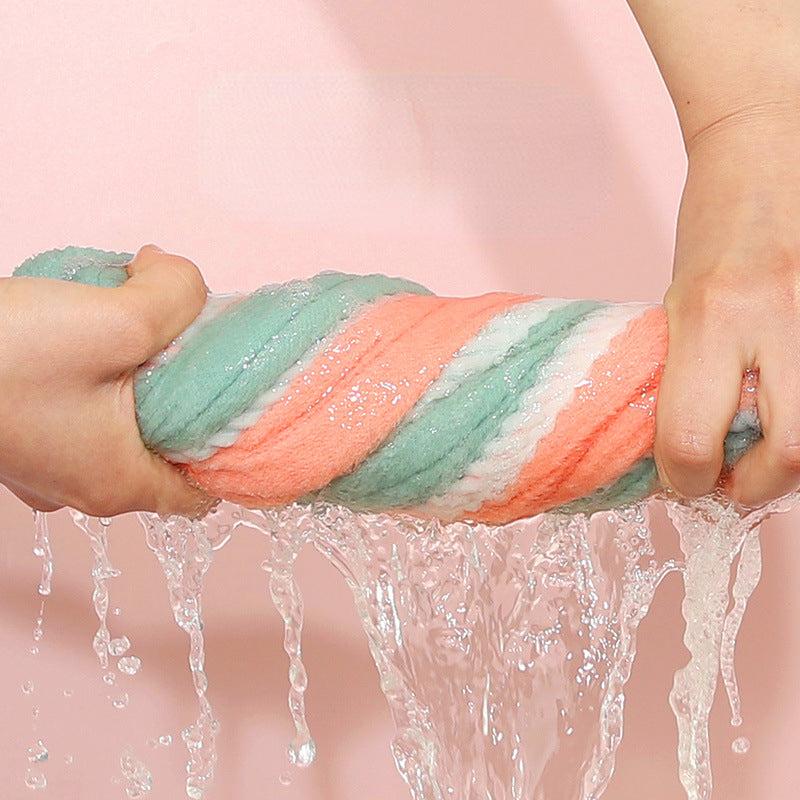 Soft Hair Drying Cap Double Layer Thickened Hair Towel for Women