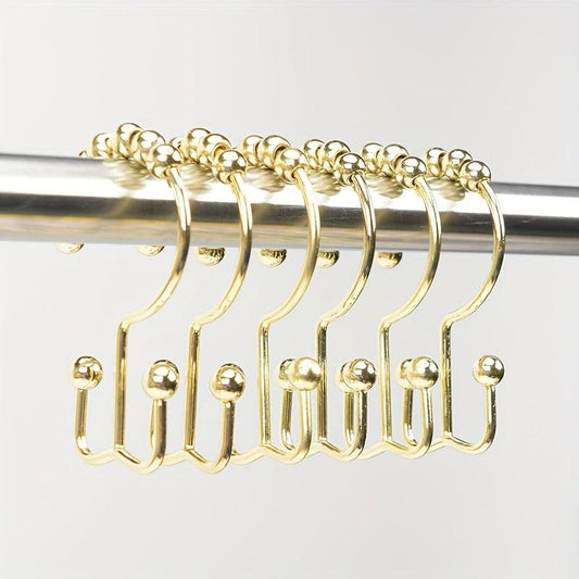 6Pcs Stainless Steel Mountain Ball Curtain Hooks