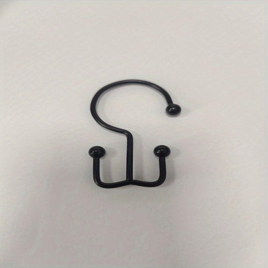 12pcs Double Sided Shower Curtain Hooks Rust Proof Shower Hangers