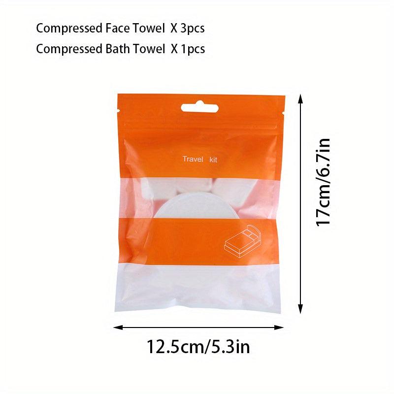 4pcs High Absorption Compressed Towel Set - Ideal for Travel