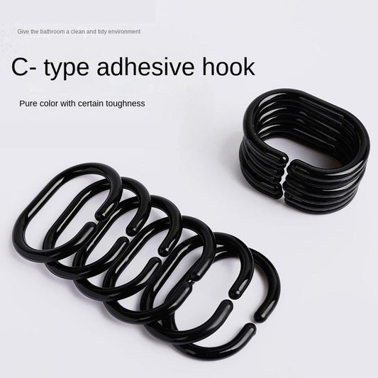 10pcs C Shaped Curtain Hooks for Bathroom and Window
