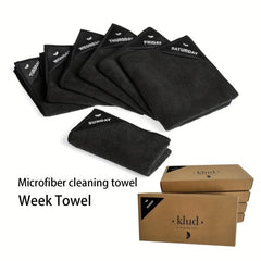 7pcs Microfiber Washcloth Cleaning Cloth Soft Absorbent Towel for Home Bathroom