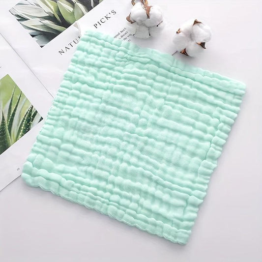 2pcs Plain Cotton Washcloth Lightweight Household Handkerchiefs