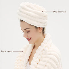 3pcs Microfiber Bathroom Towel Set Soft Strong Water Absorption Hair Towel