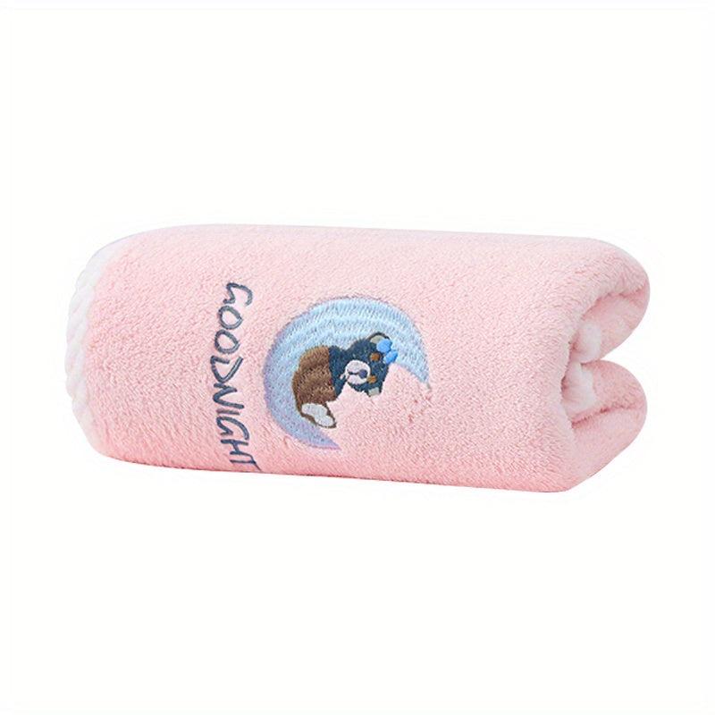 Embroidery Hand Towel Coral Fleece Quick-drying Soft Skin-friendly Face Towel