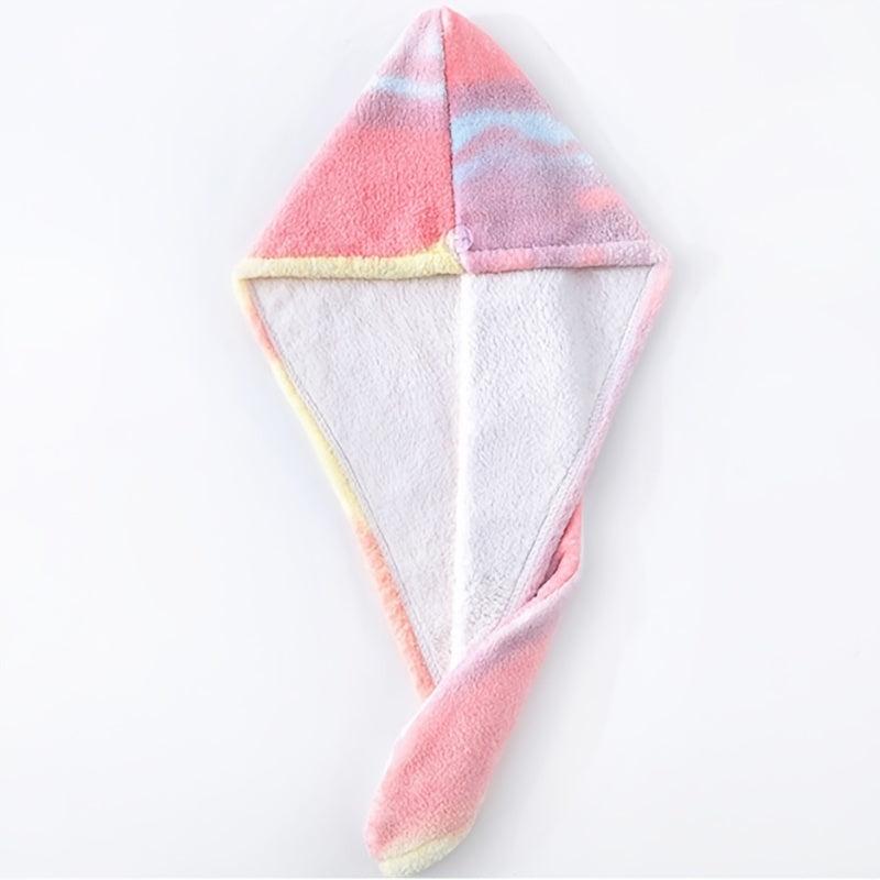 Thickened Quick Drying Turban Coral Velvet Shower Cap
