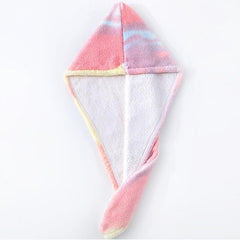 Thickened Quick Drying Turban Coral Velvet Shower Cap