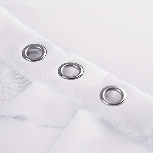 Marble Pattern Shower Curtain Waterproof Fabric Bath Curtain