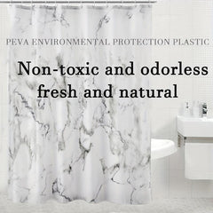 Marble Pattern Shower Curtain Waterproof Fabric Bath Curtain