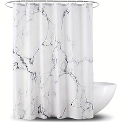 Marble Pattern Shower Curtain Waterproof Fabric Bath Curtain