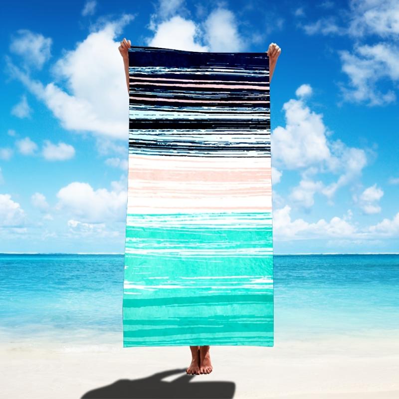 Striped Quick Dry Microfiber Large Beach Towel