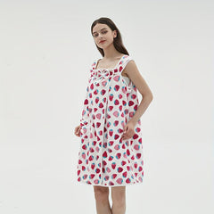 Strawberry Pattern Wearable Bath Towel Bath Skirt For Women