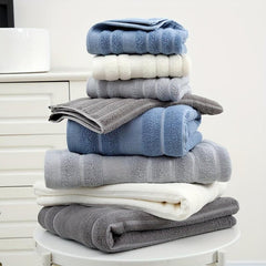 Soft Cotton Towel Set Quick Drying Absorbent Towels For Bathroom