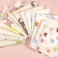 5pcs Cartoon Baby Washcloth Set Soft Handkerchief Absorbent Towel