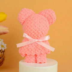 1pc Bear Towel Soft Washcloth Handkerchief for Home Bathroom Gift