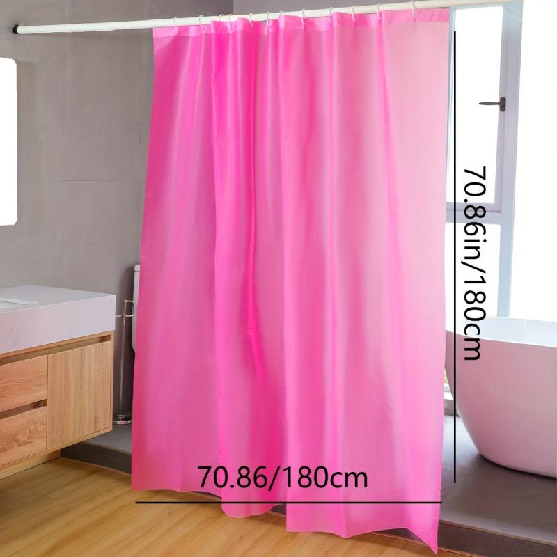 Pink Shower Curtain Waterproof And Mildew Proof Bathroom Decor 70 86in