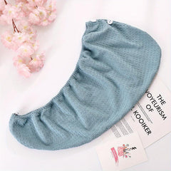Microfiber Hair Towel with Button, Soft Drying Cap