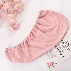 Microfiber Hair Towel with Button, Soft Drying Cap