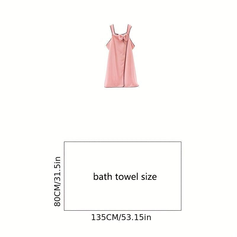 Sleeveless Coral Fleece Bath Towel Spaghetti Strap Bathrobe With Bow Tie
