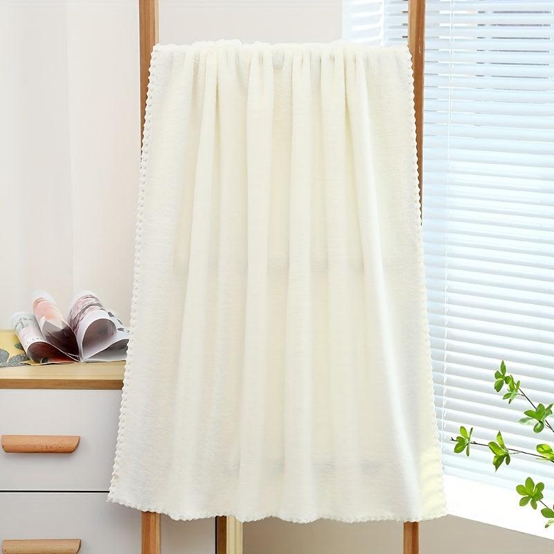 2pcs Solid Towel Set Soft Hand and Bath Towels, Absorbent for Bathroom