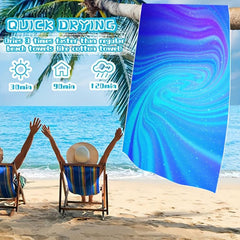 Printed Microfiber Beach Towel Quick Drying Soft Absorbent Sandproof Lightweight