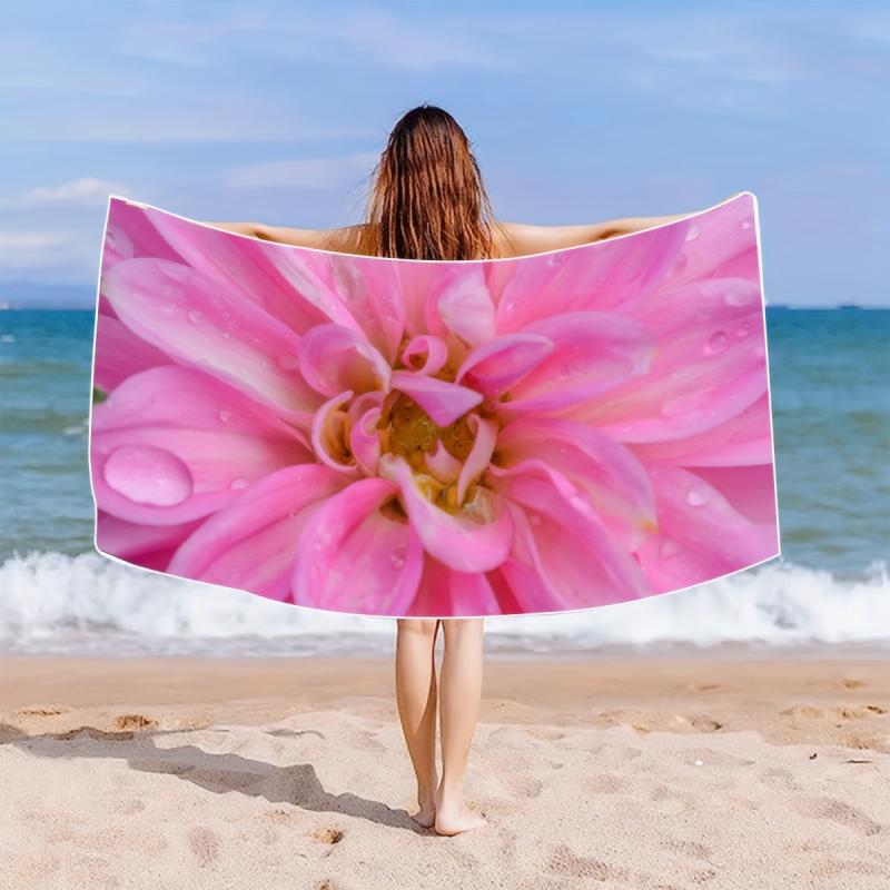 Printed Microfiber Beach Towel Quick Drying Soft Absorbent Sandproof Lightweight