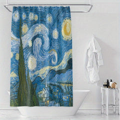 Waterproof Shower Curtain with Hooks for Bathroom Decor
