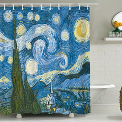 Waterproof Shower Curtain with Hooks for Bathroom Decor