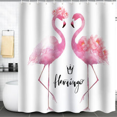 Flamingo Modern Shower Curtain Waterproof Animal Pattern Shower Curtain