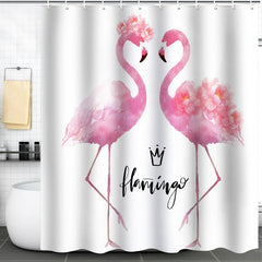 Flamingo Modern Shower Curtain Waterproof Animal Pattern Shower Curtain