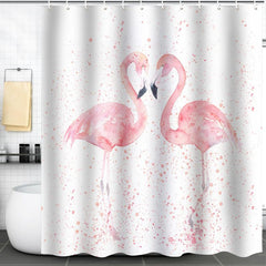 Flamingo Modern Shower Curtain Waterproof Animal Pattern Shower Curtain