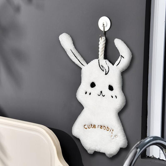 Rabbit Fingertip Towel Coral Fleece Quick-drying Handkerchief
