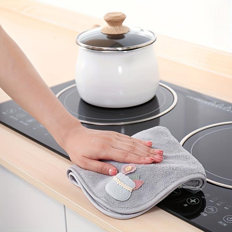 Soft Coral Velvet Hand Wipe Rag Towel Absorbent Soft Towel
