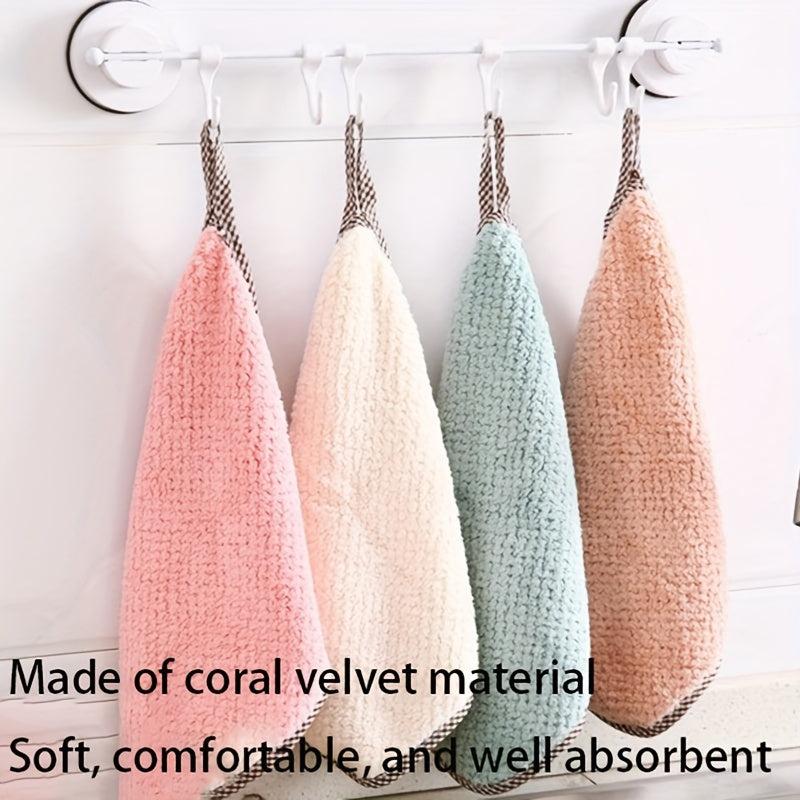 Coral Fleece Fingertip Towel Absorbent Cleaning Rag