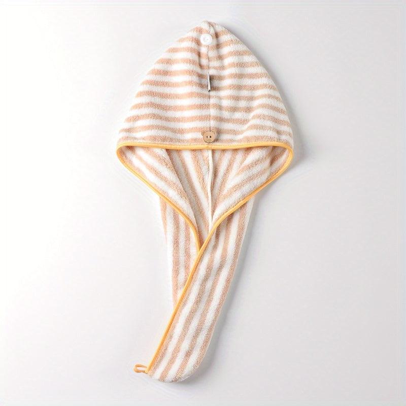 Soft Microfiber Hair Drying Cap Towel Absorbent Quick-drying Shower Cap