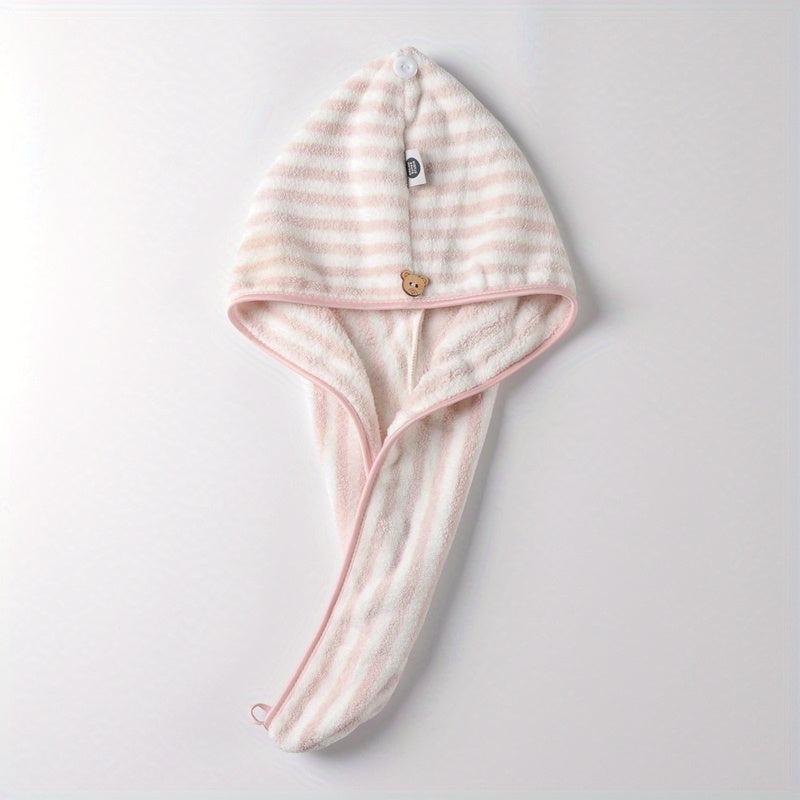 Soft Microfiber Hair Drying Cap Towel Absorbent Quick-drying Shower Cap