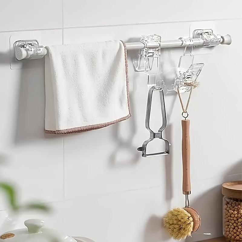 Adhesive Curtain Rod Brackets for Bathroom Hotel