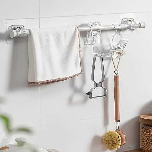Adhesive Curtain Rod Brackets for Bathroom Hotel